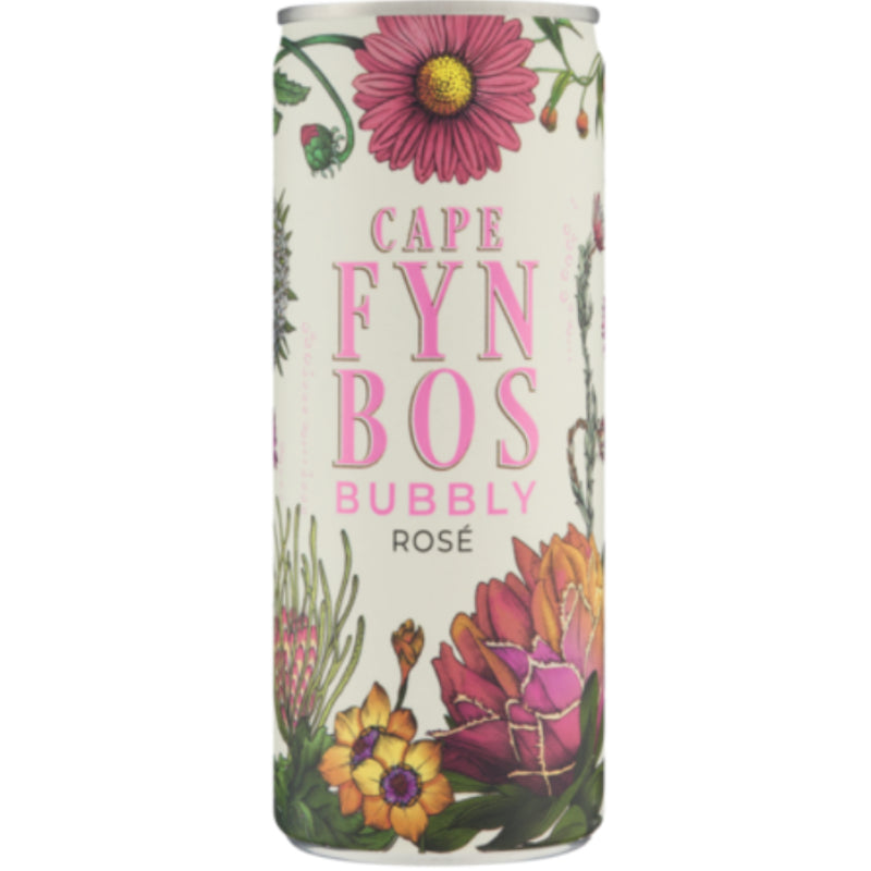 Cape Fynbos Rose Bubbly 250ml Can Cape Fynbos Rose Bubbly 250ml Can