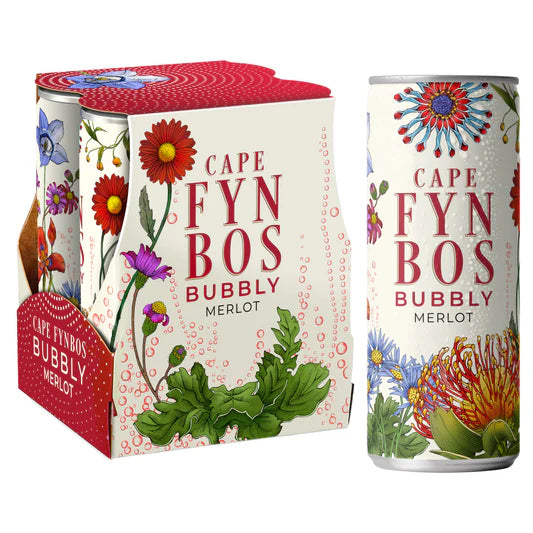 Cape Fynbos Merlot Bubbly 250ml Can